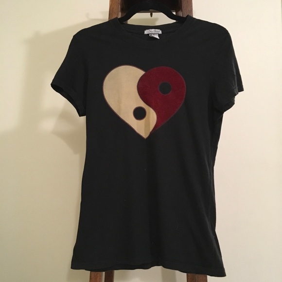 Lucky Brand Yin Yang Heart Tshirt 